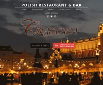 Cracoviarestaurant.com(Cracovia Polish) Screenshot