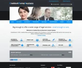 Craddock.com.au(Craddock Murray Neumann Lawyers Sydney Australia) Screenshot