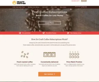 Craftcoffee.com(Coffee Subscriptions from $6.99 per bag) Screenshot