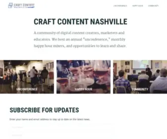 Craftcontentnashville.org(A community of digital content creators) Screenshot