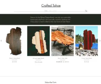 Craftedtahoe.com(Hand crafted furniture made in Lake Tahoe) Screenshot