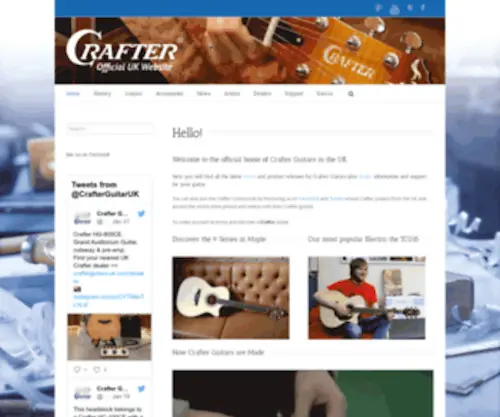 Crafterguitars.uk.com Screenshot
