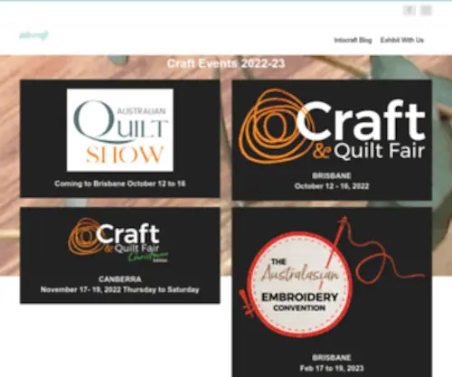 Craftevents.com.au(Australia's Best Craft Events) Screenshot