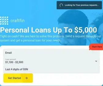 Craftfin.com(Get Your Personal Loan Today) Screenshot