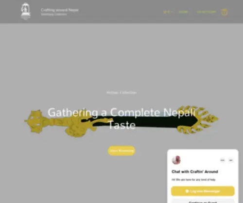 Craftingaroundnepal.com(Store Representing Nepali Handmade Products) Screenshot