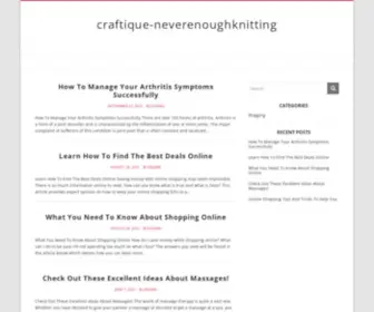 Craftique-Neverenoughknitting.com(Craftique Neverenoughknitting) Screenshot