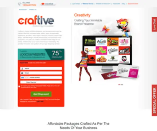 Craftive.com(Custom Logo Design) Screenshot