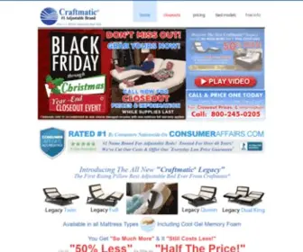 Craftmatic.com(Craftmatic® Adjustable Beds) Screenshot