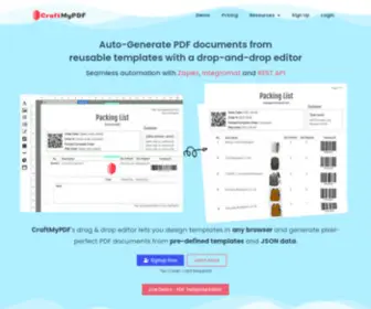 Craftmypdf.com(API for PDF Generation) Screenshot
