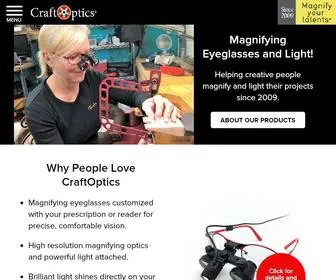 Craftoptics.com(Magnifying Eyeglasses with Light) Screenshot