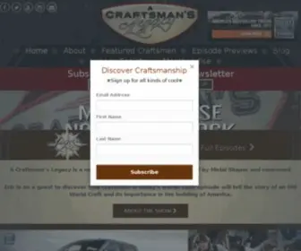 Craftsmanslegacy.com(A Craftsman's Legacy TV Show) Screenshot