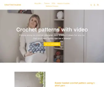 CraftwithJess.com(Crochet patterns with video tutorials taught by Craft with Jess) Screenshot