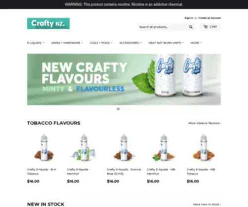 Craftyeliquids.com(Crafty E) Screenshot