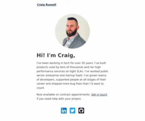 Craig-Russell.co.uk(Craig Russell) Screenshot