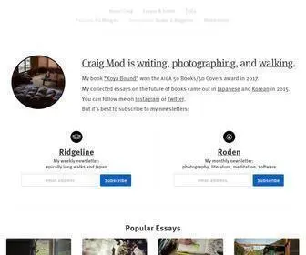 Craigmod.com(Craig Mod) Screenshot