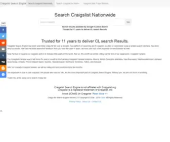 Craigs-List-Search.com(Our powerful Craigslist Search Engine) Screenshot