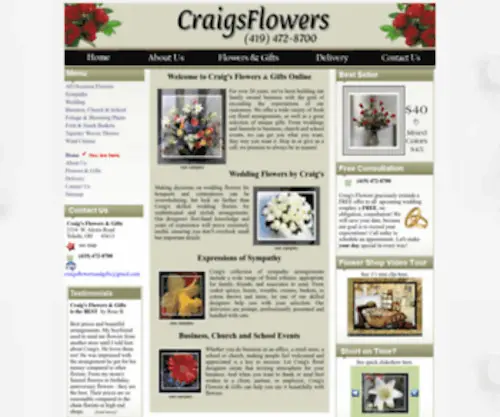 Craigsflowersandgifts.com(Craig's Flowers & Gifts) Screenshot