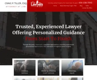 Craigtillerlaw.com(Criminal Defense Lawyer Forest VA) Screenshot