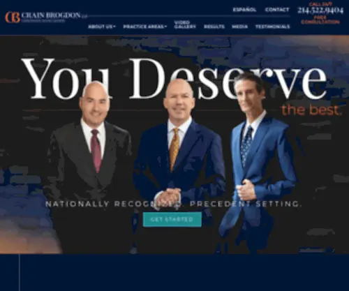 Crainbrogdonrogers.com(Dallas Personal Injury Lawyers) Screenshot