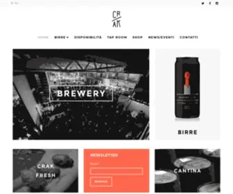 Crakbrewery.com(CRAK Brewery/ Birrificio Artigianale) Screenshot