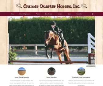 Cramerquarterhorses.com(Needville Horseback Riding Lessons) Screenshot