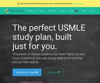 Cramfighter.com(Test Prep & Tutoring for Medical & Law Schools l Blueprint Prep) Screenshot