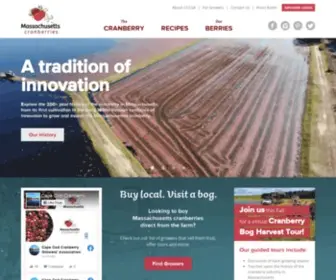 Cranberries.org(Massachusetts Cranberry Agriculture) Screenshot