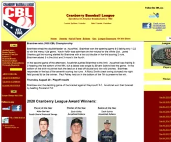 Cranberryleague.com(CRANBERRY BASEBALL LEAGUE) Screenshot