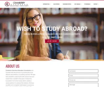 Cranberryoverseas.com(Wish to study abroad) Screenshot