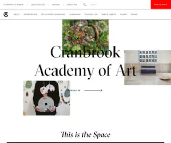 Cranbrookart.edu(Cranbrook Academy of Art) Screenshot