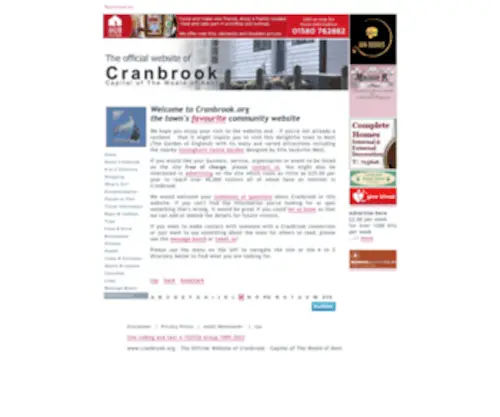 Cranbrook.org(The Official Website of Cranbrook Kent England UK) Screenshot