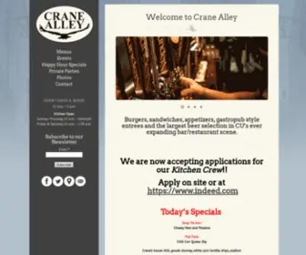 Crane-Alley.com(Restaurant and Bar) Screenshot