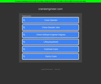 Craneengineer.com(Crane) Screenshot