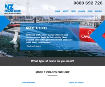 Cranehire.co.nz(NZ Crane Hire) Screenshot