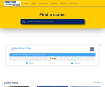 Cranepedia.com(The #1 Crane News & Encyclopedia) Screenshot