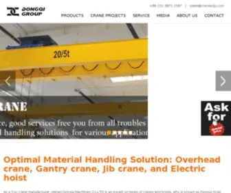 Cranesdq.com(Dongqi as a Hoist and Crane supplier) Screenshot