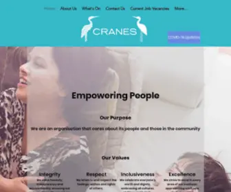 Cranes.org.au(CRANES Community Support Programs) Screenshot