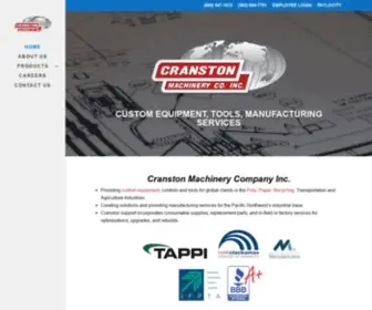 Cranston-Machinery.com(Machine Shop Fabrication Shop) Screenshot