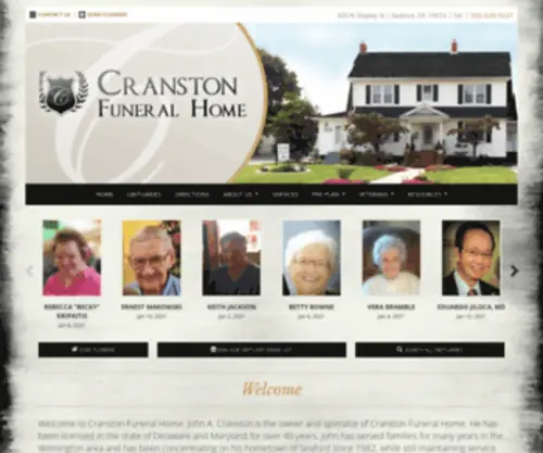 Cranstonfuneralhome.com(Cranston Funeral Home) Screenshot