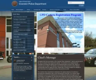 Cranstonpoliceri.com(State of Rhode Island) Screenshot