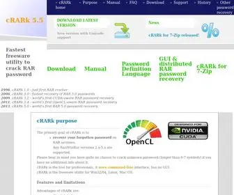 Crark.net(Freeware RAR password recovery (Win) Screenshot