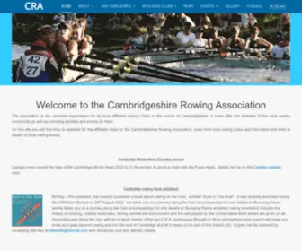 Crarowing.co.uk(The Cambridgeshire Rowing Association) Screenshot