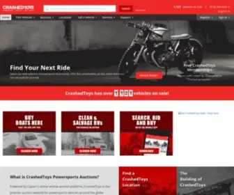 Crashedtoys.com(Salvage Motorcycle Auction) Screenshot