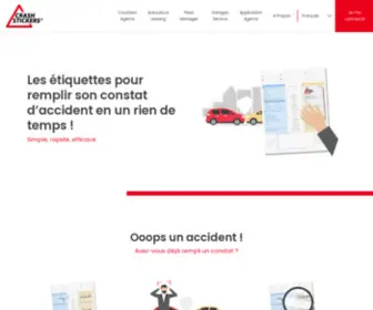Crashstickers.com(L'étiquette pour constat d'accident) Screenshot
