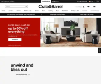 Crateandbarrel.me(Crate and Barrel UAE) Screenshot