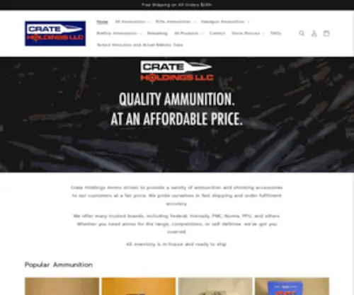 Crateholdingsammo.com(Crate Holdings Ammo Sales) Screenshot