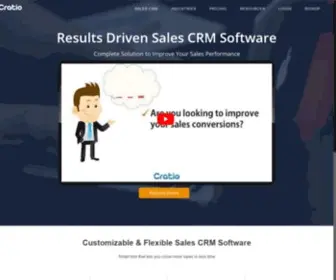 Cratio.com(CRM Software for Small Business in India) Screenshot