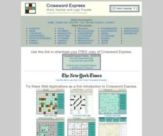 Crauswords.com(Build your own Crossword Puzzles) Screenshot