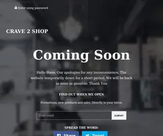 Crave2Shop.com(Crave 2 Shop) Screenshot