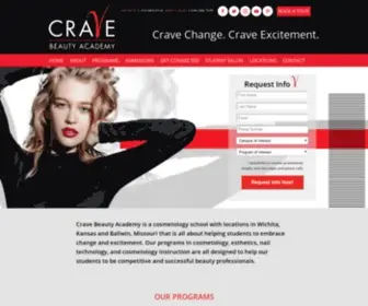 Cravebeautyacademy.com(Beauty Schools in Kansas & Missouri) Screenshot